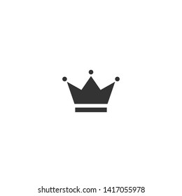 Crown Icon Isolated On White. Royal, Luxury, Vip, First Class Sign. Winner Award. Monarchy, Authority, Power Symbol.  Vector Simple Illustration. 