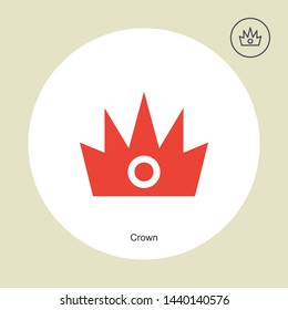 Crown icon isolated on white background. Crown icon in trendy design style. Crown vector icon modern and simple flat symbol for web site, mobile app, UI. Setting icon vector illustration, EPS10.
