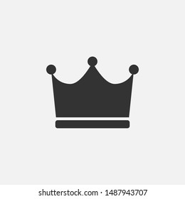 Crown icon isolated on white background. Vector illustration. Eps 10.
