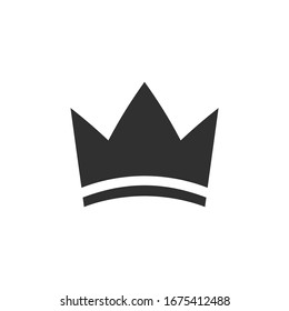 Crown Icon isolated on white background. Crown Icon for logo, label, badge design. Vector illustration