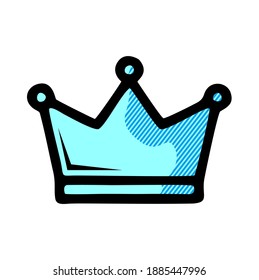 icono de la corona aislado en el fondo blanco de la colección del casino. 