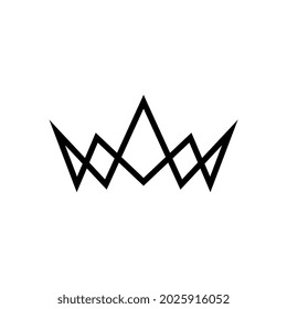 Crown icon isolated on white background. Crown logo vector. Crown icon simple sign. Crown icon flat vector design illustration.