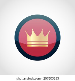 Crown Icon Isolated on White Background