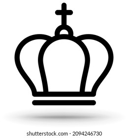 Icono de la corona. Aislado sobre blanco