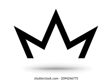 Crown icon. Isolated on white