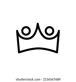 Crown icon isolated on white background