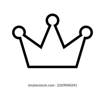 crown icon isolated on white background