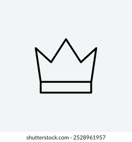 Crown icon isolated on the white background.