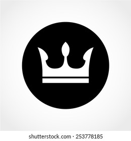 Crown Icon Isolated on White Background