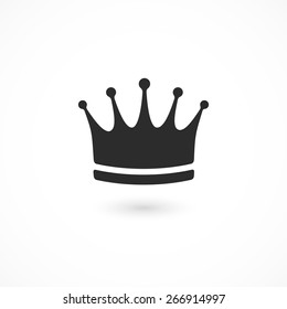 Crown icon. Isolated on white background. Vector illustration, eps 10.