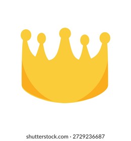 Icono de la corona, aislado en el fondo blanco. Rey, reina corona de dibujos animados. Ilustración vectorial
