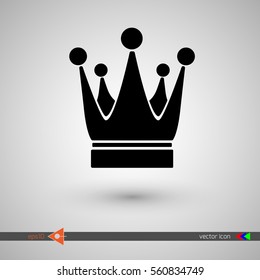 crown icon, Isolated. On White Background eps 10