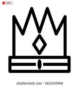 crown icon isolated sign symbol vector illustration - high quality black style vector icons
