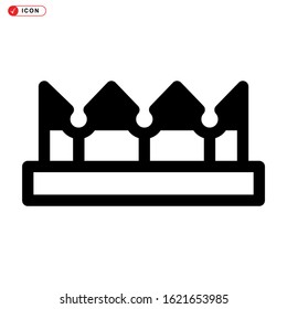 crown icon isolated sign symbol vector illustration - high quality black style vector icons
