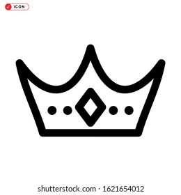 crown icon isolated sign symbol vector illustration - high quality black style vector icons
