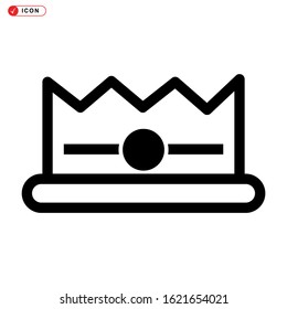 crown icon isolated sign symbol vector illustration - high quality black style vector icons
