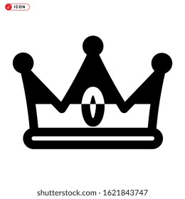 crown icon isolated sign symbol vector illustration - high quality black style vector icons
