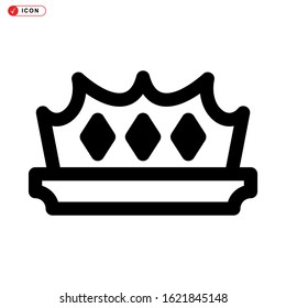 crown icon isolated sign symbol vector illustration - high quality black style vector icons
