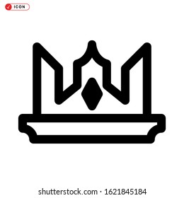 crown icon isolated sign symbol vector illustration - high quality black style vector icons
