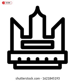 crown icon isolated sign symbol vector illustration - high quality black style vector icons
