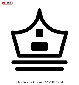 crown icon isolated sign symbol vector illustration - high quality black style vector icons
