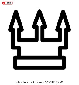 crown icon isolated sign symbol vector illustration - high quality black style vector icons
