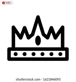 crown icon isolated sign symbol vector illustration - high quality black style vector icons
