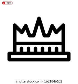 crown icon isolated sign symbol vector illustration - high quality black style vector icons
