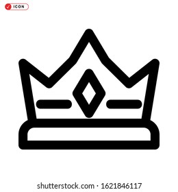 crown icon isolated sign symbol vector illustration - high quality black style vector icons
