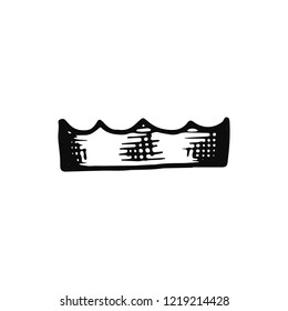 crown icon. Isolated sketch for infographic object on light background