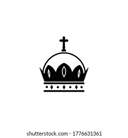 Crown icon isolated vector on white background