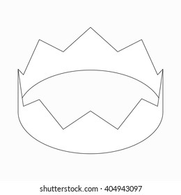 Crown icon, isometric 3d style
