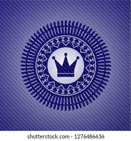 crown icon with jean texture