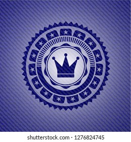 crown icon with jean texture