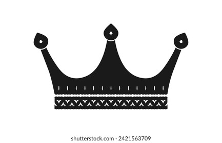 Crown icon. King, Queen, prince, princess symbol. Vector illustration.