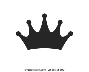 Crown icon. King, queen crown silhouette.