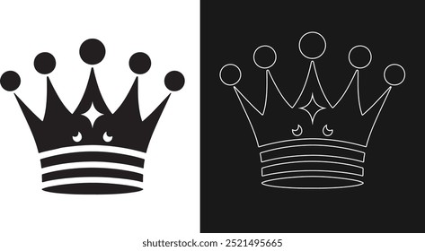 Crown icon. King crown sign and symbol, Crown vector