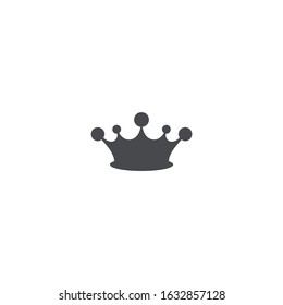 Crown icon, king symbol, vector illustration.