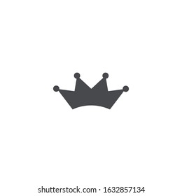 Crown icon, king symbol, vector illustration.