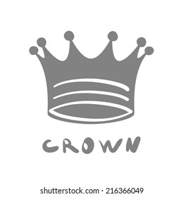 Crown icon king vector cute isolated success 