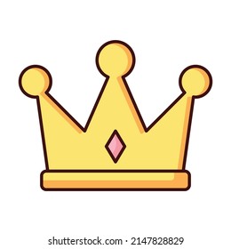 Crown icon, King icon vector illustration