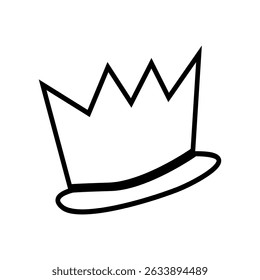 Crown icon, line art crown icon vector