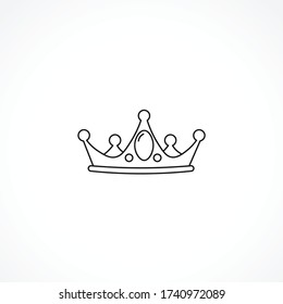 Crown icon. Crown line icon. Crown isolated line icon