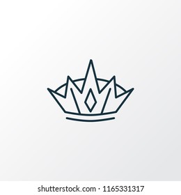 Crown icon line symbol. Premium quality isolated diadem element in trendy style.