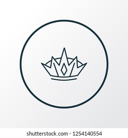 Crown icon line symbol. Premium quality isolated diadem element in trendy style.