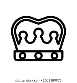 Crown Icon, Line Vector graphics