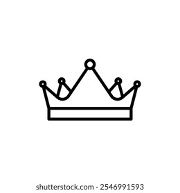 Ícone da coroa logotipo linear isolado