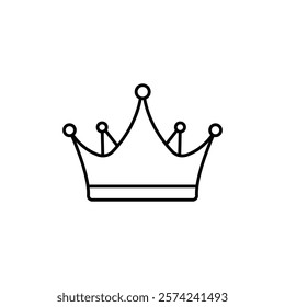 Crown icon linear logo isolated