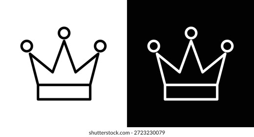 Crown Symbol Logo Konzept in Strichen