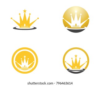 Crown icon logo design